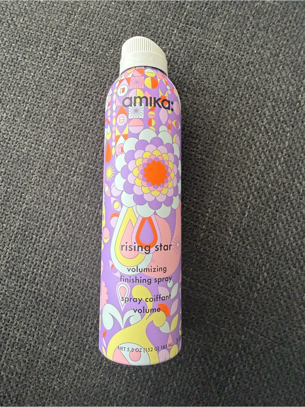 amika Rising Star Volumizing Finishing Spray - Purple Floral Can